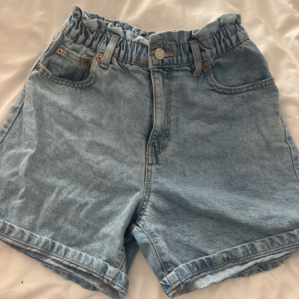 Zara Sky Blue Denim Shorts